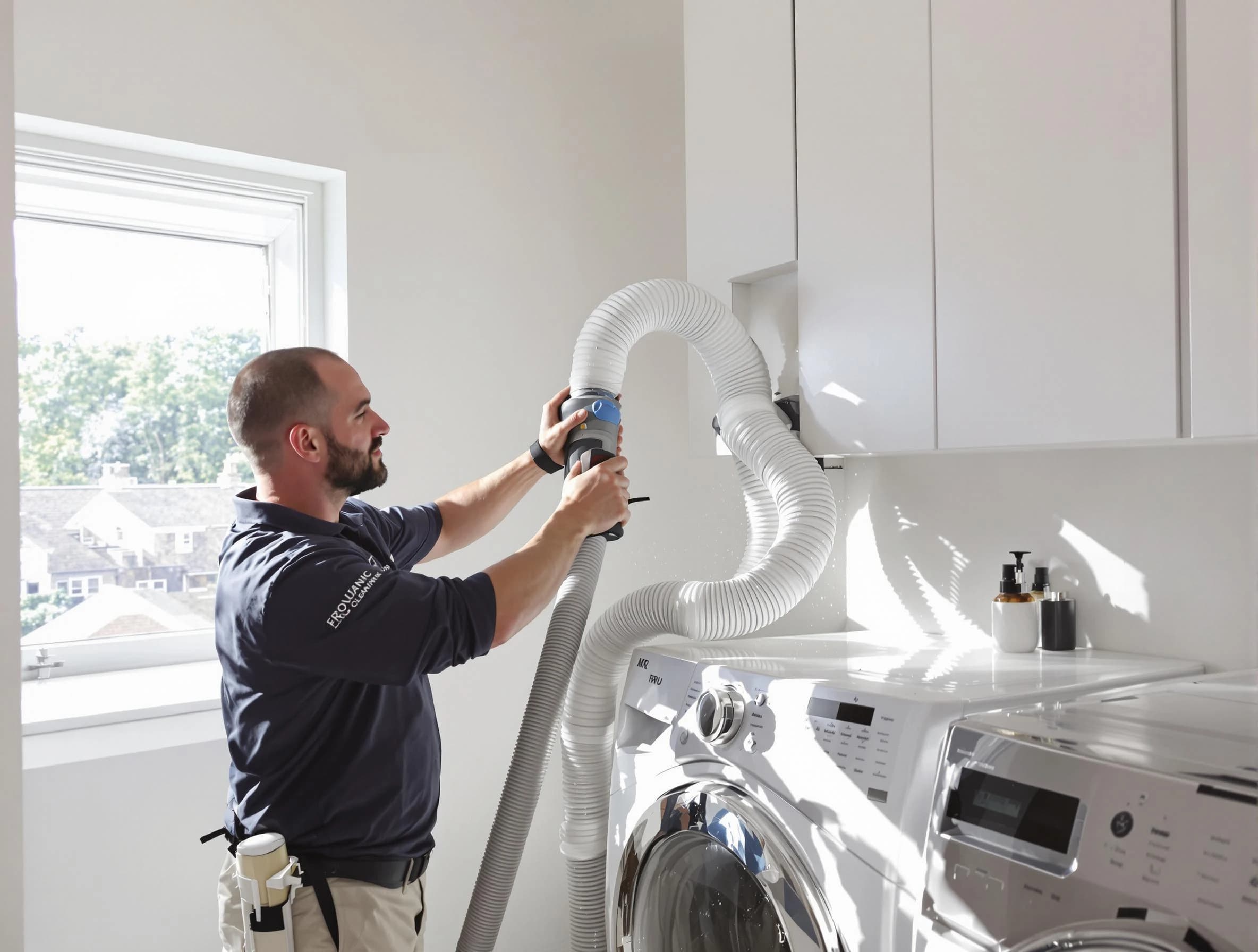 Certified Cecil Dryer Vent Cleaning technician performing dryer vent cleaning in Cecil