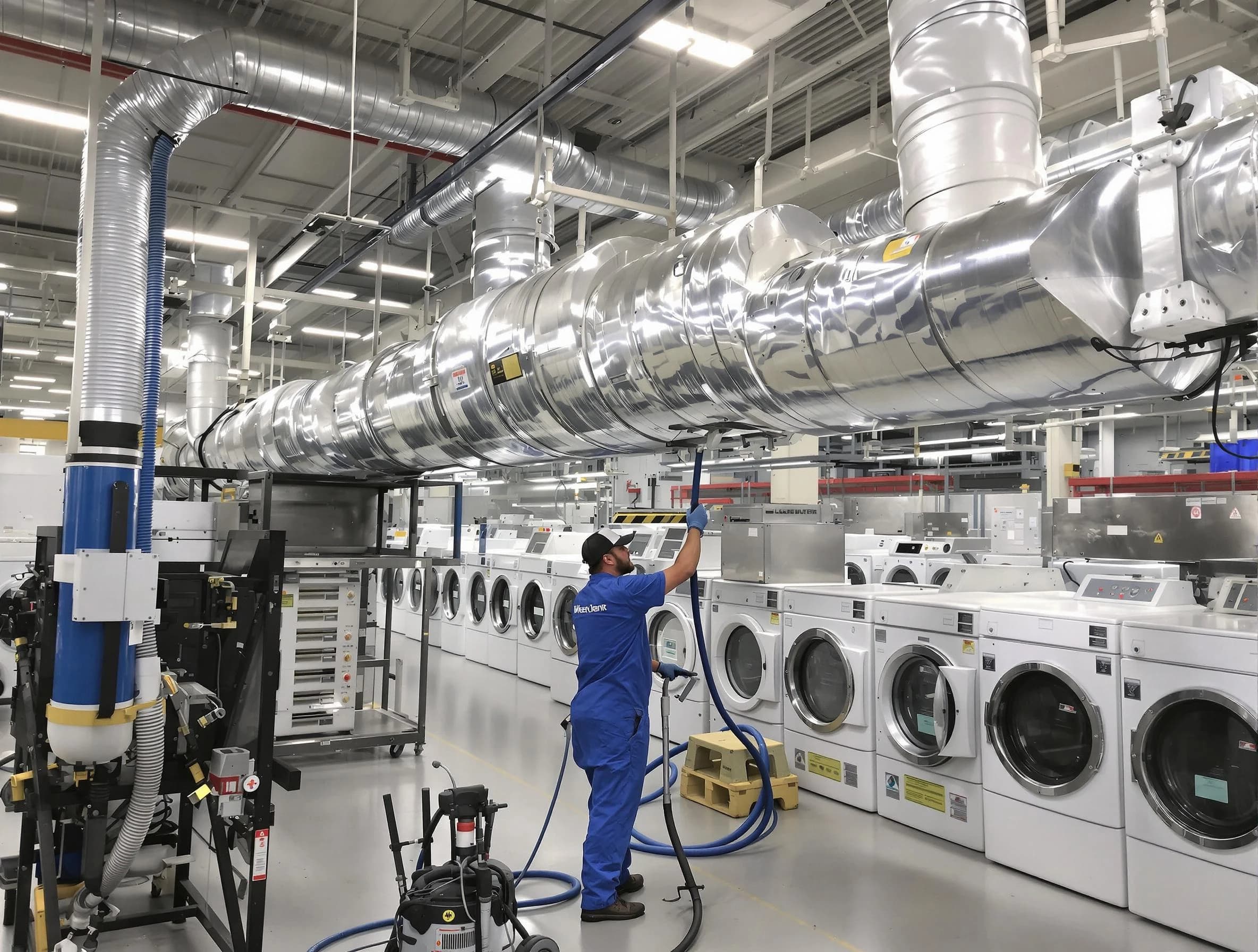 Cecil Dryer Vent Cleaning team performing heavy-duty industrial dryer vent cleaning in Cecil