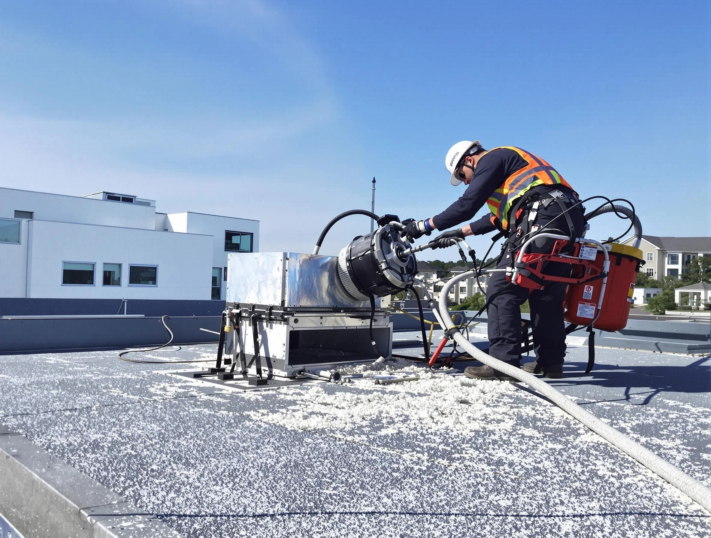 Cleaning Dryer Vent On Roof in Cecil