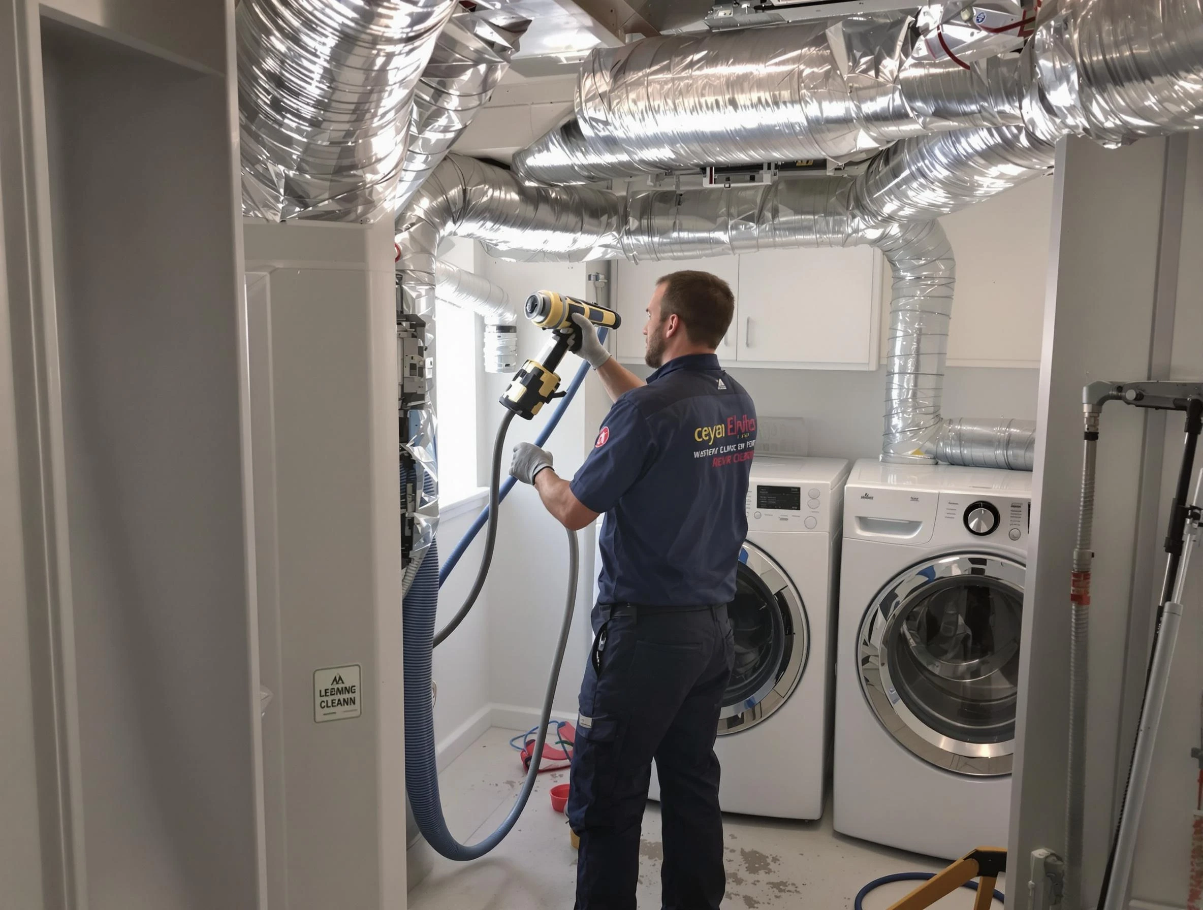 Cecil Dryer Vent Cleaning specialist using advanced equipment for thorough duct cleaning in Cecil