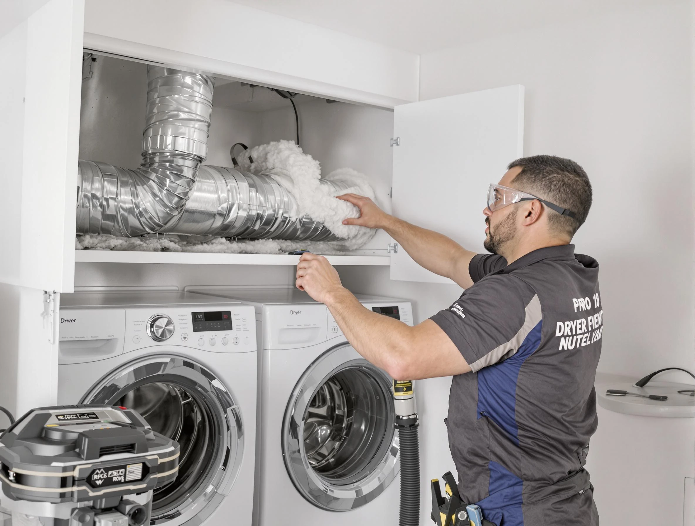 Cecil Dryer Vent Cleaning certified technician performing specialized gas dryer vent cleaning in Cecil